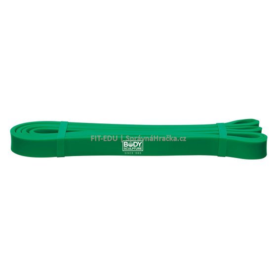 Fitness Loop BODY těžký  green - cvičební guma 208 x 1.9 cm