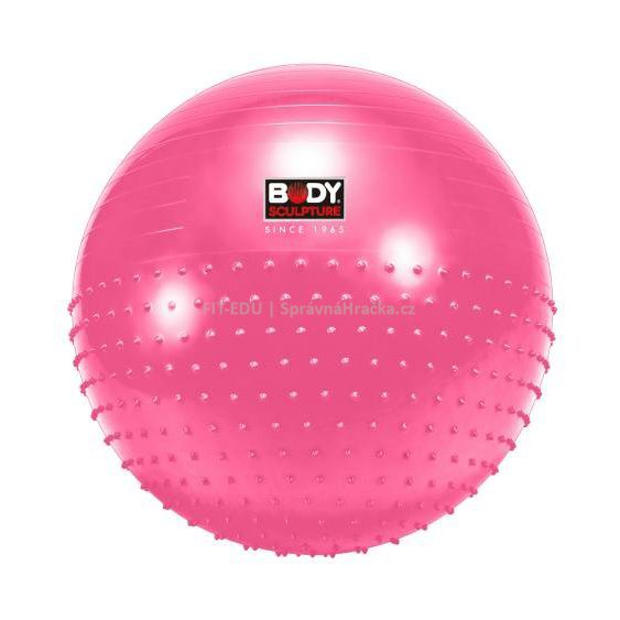 Gym Ball DUO PINK 65 cm - gymnastický míč s masážními výstupky