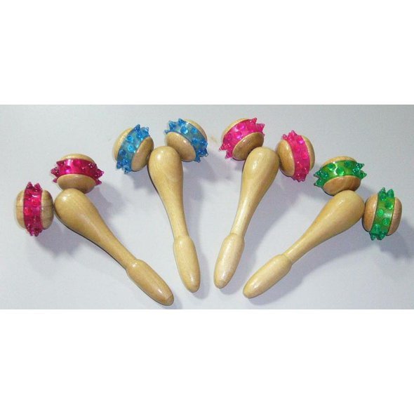 Masážní tyčinka - pro automasáž, se dvěma kuličkami s výstupky