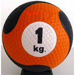 Medicinální míč De Luxe 1 kg - Ø 20 cm, pevná přírodní guma