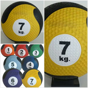 Medicinální míč De Luxe 7 kg - pevná přírodní guma