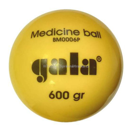 Medicinální míč GALA plastový 0,6 kg - k posilování horní poloviny těla