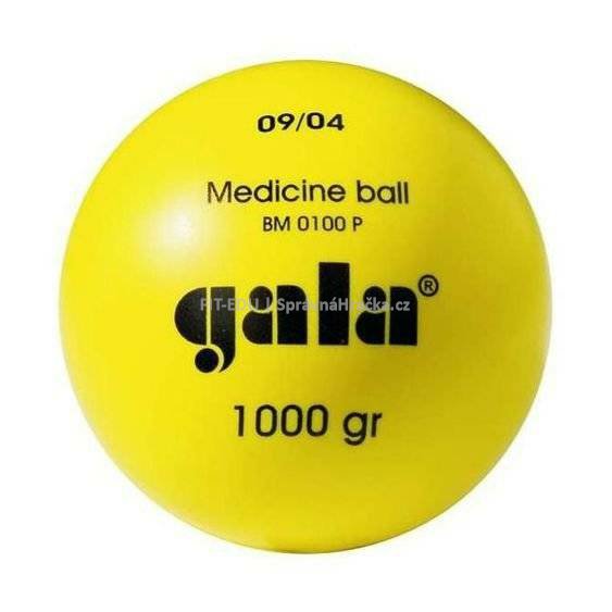 Medicinální míč GALA plastový 1 kg - k posilování horní poloviny těla