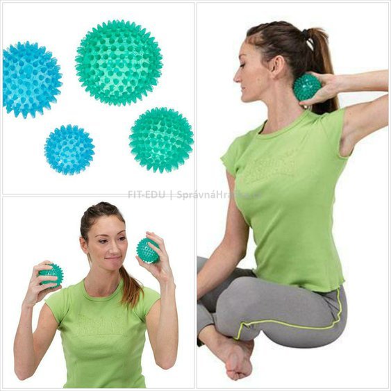Reflexball 6 cm Gymnic - míček s výstupky pro masáž rukou, nohou i zad