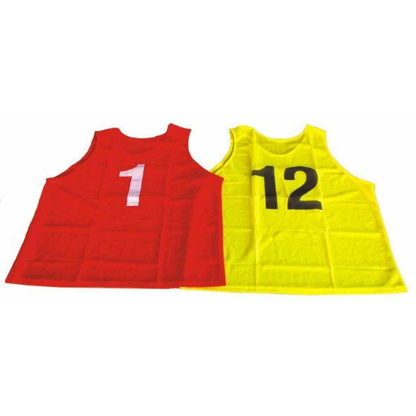 Sada rozlišovacích dresů s čísly 1 - 12 vel.S - 42 x 50 cm