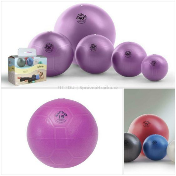 Soffball / Aerobic Ball 15 cm - cvičební míč, sametový povrch