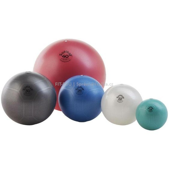 Soffball / Aerobic Ball 40 cm - cvičební míč, sametový povrch