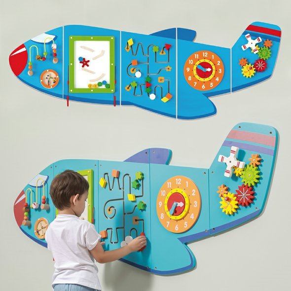 Letadlo STAR - set 5 dílů, dřevěná nástěnná hra