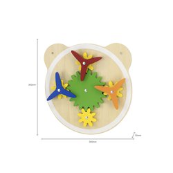 Ozubená kolečka - dřevěná hra na stěnu