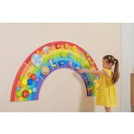 Rainbow - set dřevěných her na stěnu, 162 x 81 cm