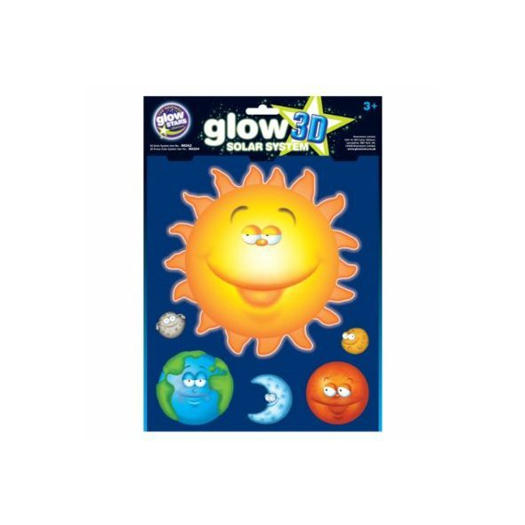 3D živá sluneční soustava - samolepící planety Sluneční soustavy různých velikostí