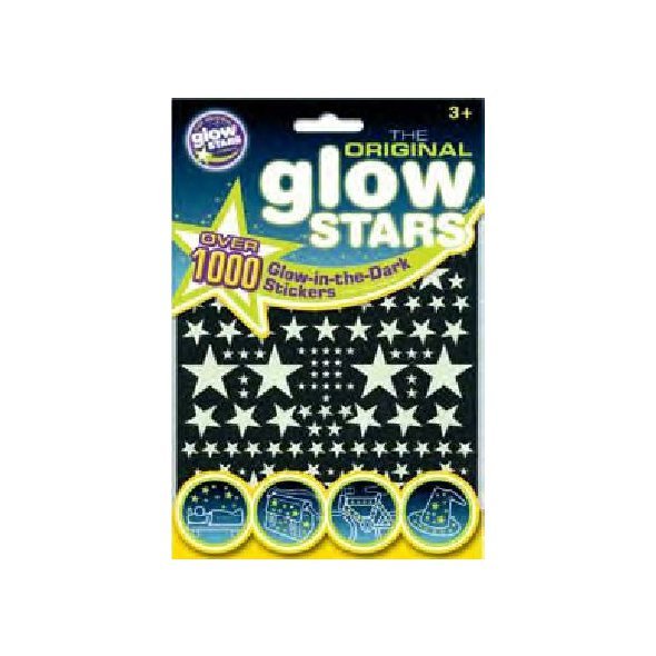 GlowStars 1000 nálepek - hvězdičky různých velikostí ve tmě svítící