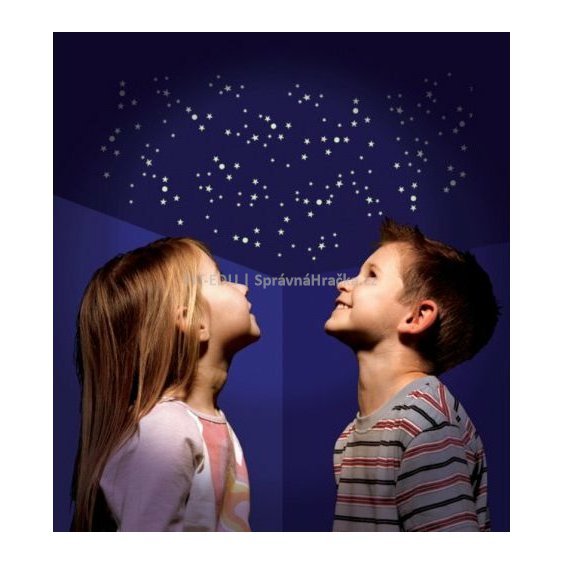 GlowStars 1000 nálepek - hvězdičky různých velikostí ve tmě svítící