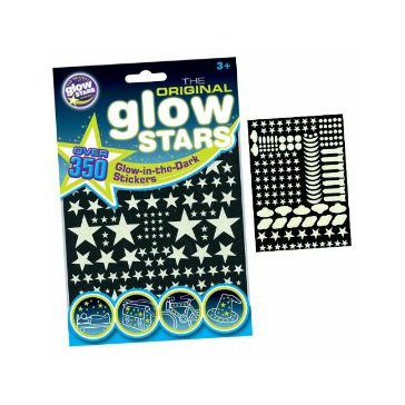 GlowStars 350 nálepek - hvězdičky ve tmě svítící