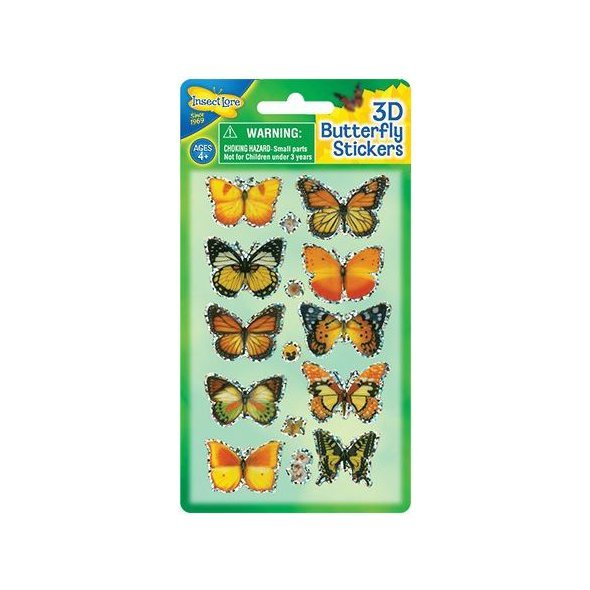 Motýlí 3D samolepky - různé barvy