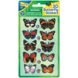 Motýlí 3D samolepky - různé barvy