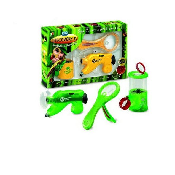 Set Discovery K  - sada s dětským mikroskopem a nádobou na pozorování brouků