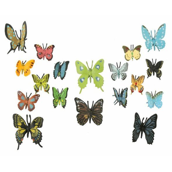 Velká sada motýlů - sada plastových motýlků pro děti  na hraní