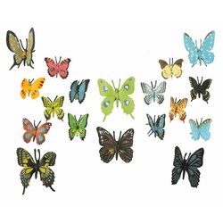 Velká sada motýlů - sada plastových motýlků pro děti  na hraní