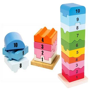 Číselná věž - didaktická hra s čísly a barvami
