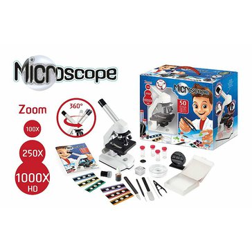 Dětský Mikroskop MR600 -  pro malé badatele a vědátory 50 experimentů ( optiku s LED osvětlením pro vysokou kvalitu obrazu)