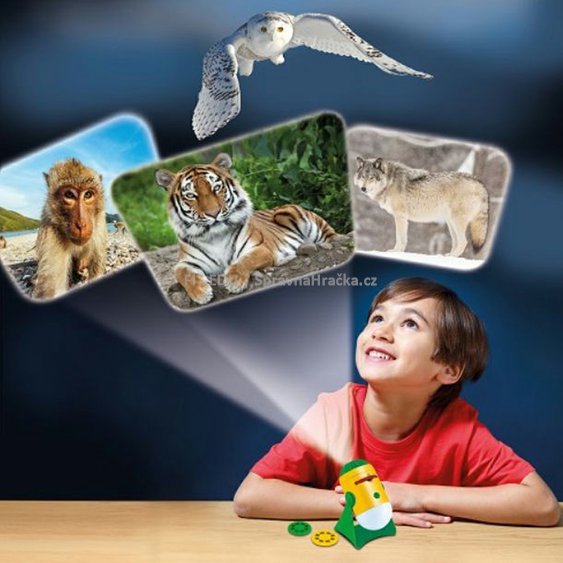 Dětský projektor " Zvířata celého světa" a noční světlo pro klidné usínání