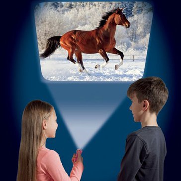 Dětský ruční foto-projektor "Koně" a svítilna