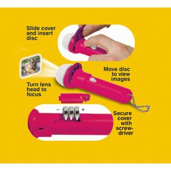 Dětský ruční foto-projektor "Mazlíčci " a  baterka na svícení