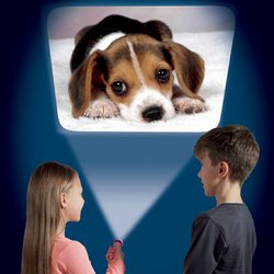 Dětský ruční foto-projektor "Mazlíčci " a  baterka na svícení