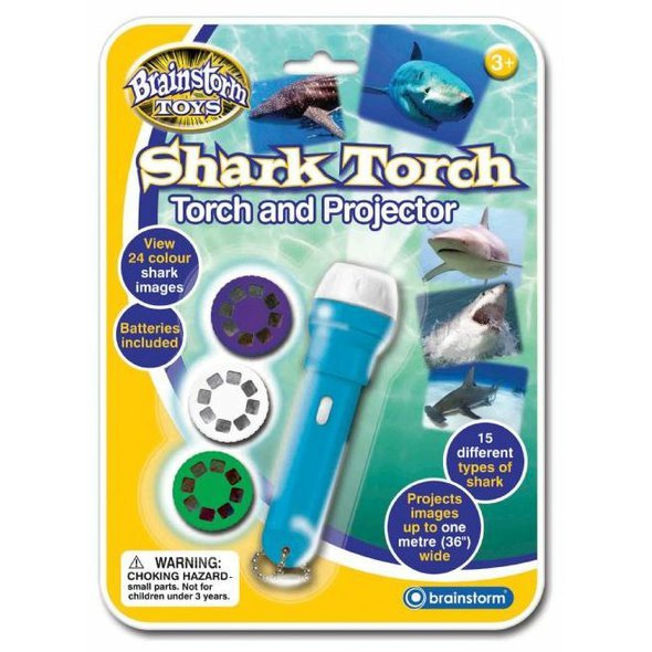 Ruční foto-projektor "Žraloci"  a kapesní svítilna