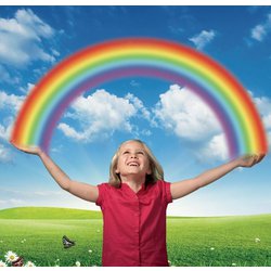 Světelná dekorace pro klidné usínání  "Duha"