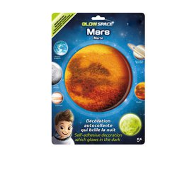Ve tmě svítící nalepovací 3D dekorace na zeď/strop  "Mars "