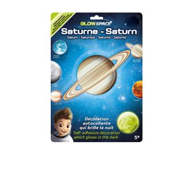 Ve tmě svítící nalepovací 3D dekorace na zeď/strop  "Saturn"