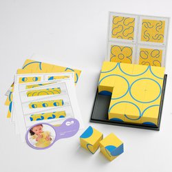 Vzorované kostky "Oblouky" - hra na prostorovou představivost