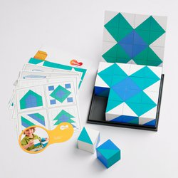 Vzorované kostky "Oceán" - hra na prostorovou představivost