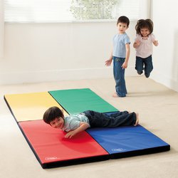 Gymnastická žíněnka žlutá - suché zipy po obvodu pro spojování