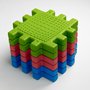 Taktilní krychle - velká dětská stavebnice a hra na dotykové vnímání