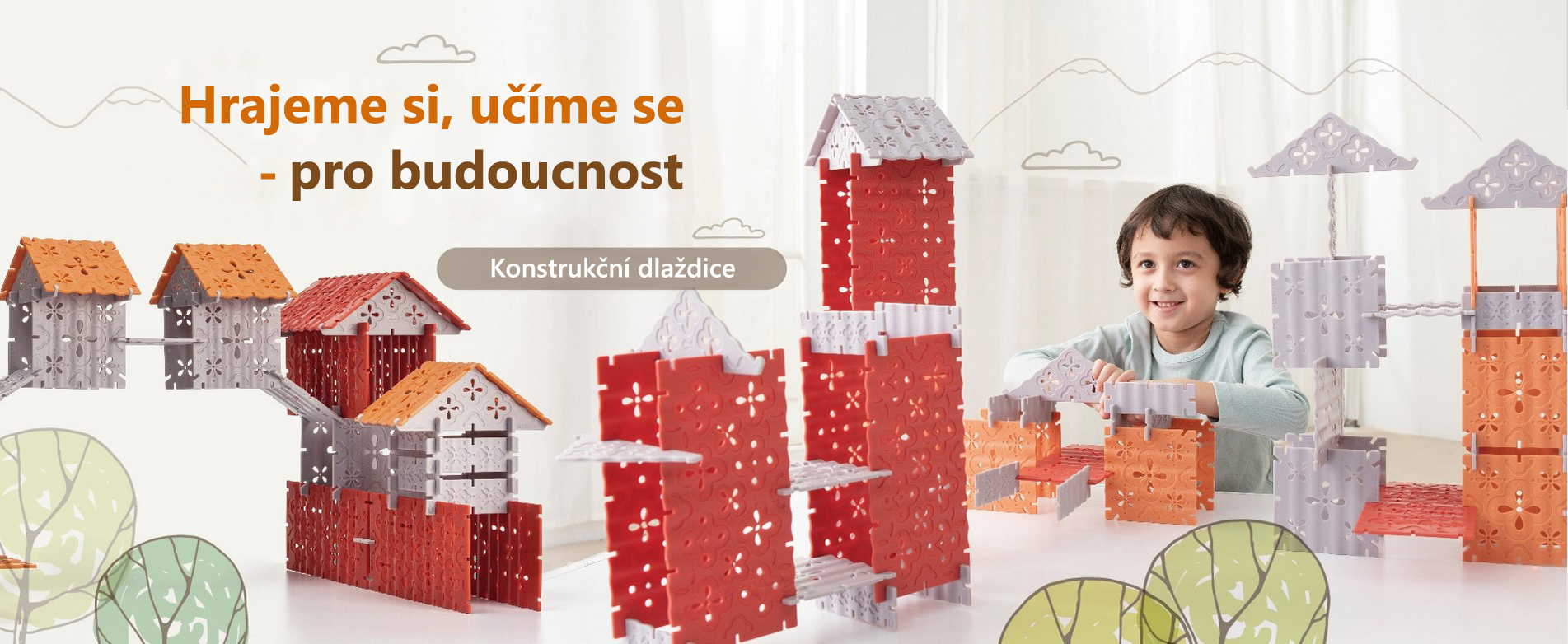 Konstrukční dlaždice - prostorové vnímání a kreativita