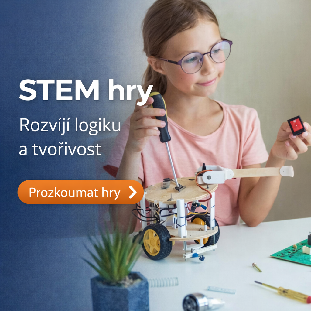 Objevte STEM hry pro děti, které podporují logické myšlení, kreativitu a technické dovednosti. Ideální pro školky, školy i domácí učení zábavnou formou.