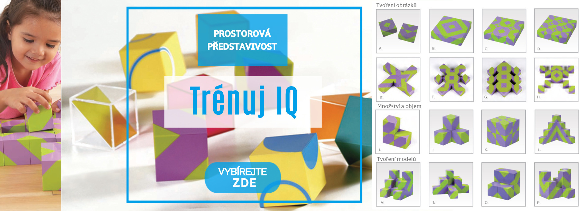 Vzorované kostky "Oceán" - hra na představivost