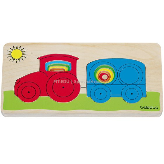 Vrstvené puzzle „Traktor“