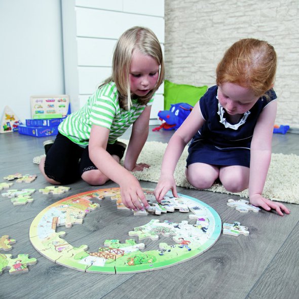 XXL Naučné puzzle "4 roční období“ - dřevěné