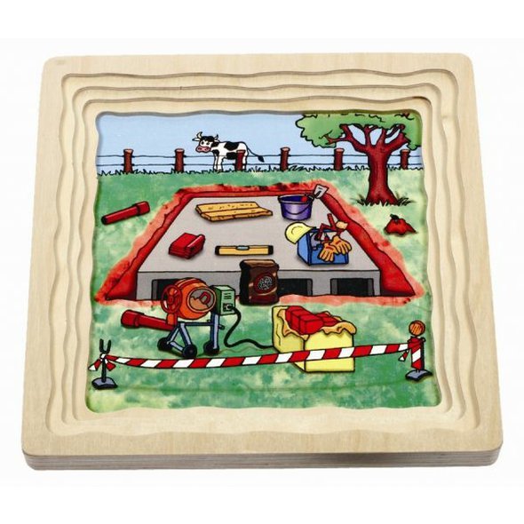 Vrstvené puzzle - Stavba domu