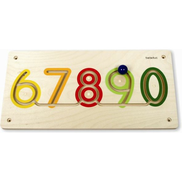 Čísla 6-0 - pomůcka pro nácvik psaní