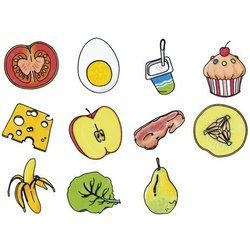 Razítka 'Výživa“, 12 ks