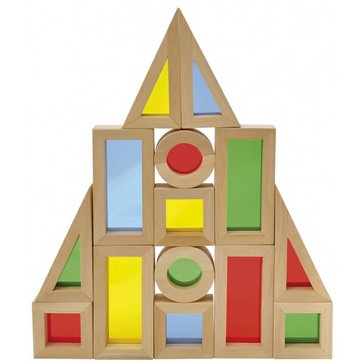 Duhové bloky - hra s barvami a geometrickými tvary