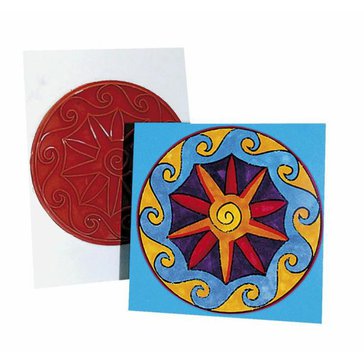 XL razítko "Mandala hvězda" - s úchyty 7,5 cm
