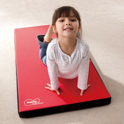 Gymnastická žíněnka červená - suché zipy po obvodu pro spojování