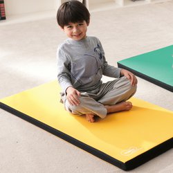 Gymnastická žíněnka žlutá - suché zipy po obvodu pro spojování