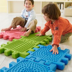 Taktilní krychle - velká dětská stavebnice a hra na dotykové vnímání